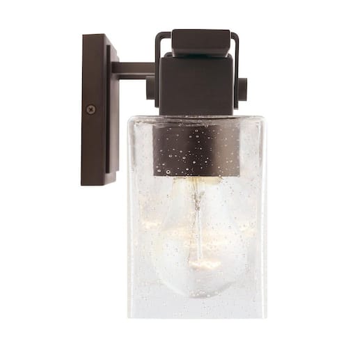 Graham 32.5 in. W x 8 in. H x 6 in. E 4-Light Vanity Light in Oil Rubbed Bronze with Clear Seeded Glass Shades Lighting