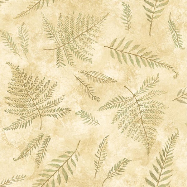 Unbranded Neutral Textured Leaf Wallpaper