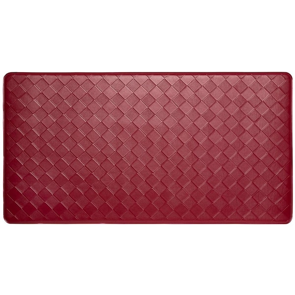Home Dynamix Trenton Solace Red 17 in. x 32 in. Anti Fatigue Kitchen Mat