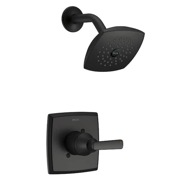 Ashlyn 1-Handle Wall Mount Shower Faucet Trim Kit in Matte Black (Valve Not Included)