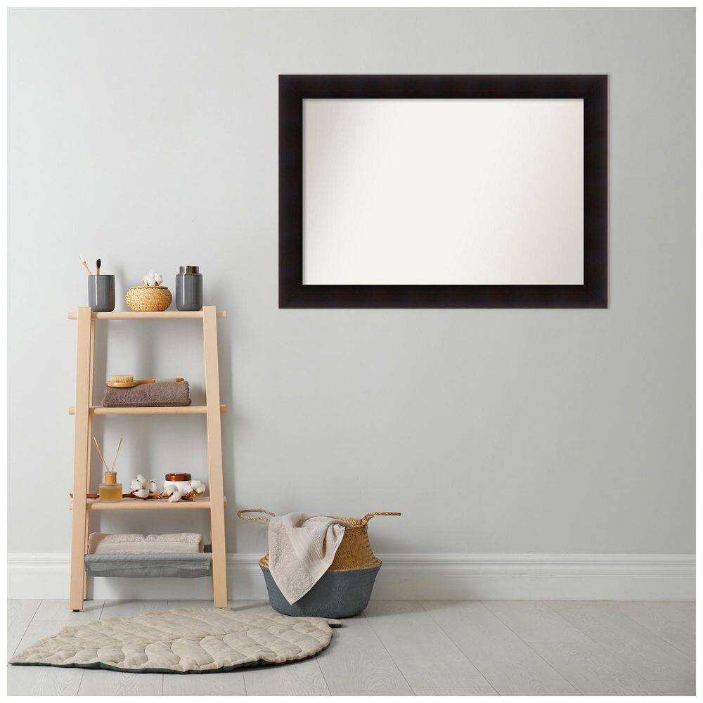 Espresso Wood Framed Full Length Bathroom Vanity Mirror