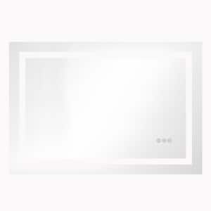 40 in. W x 32 in. H Large Rectangular Frameless High Lumen LED Anti-Fog Dimmable Wall Mounted Bathroom Vanity Mirror