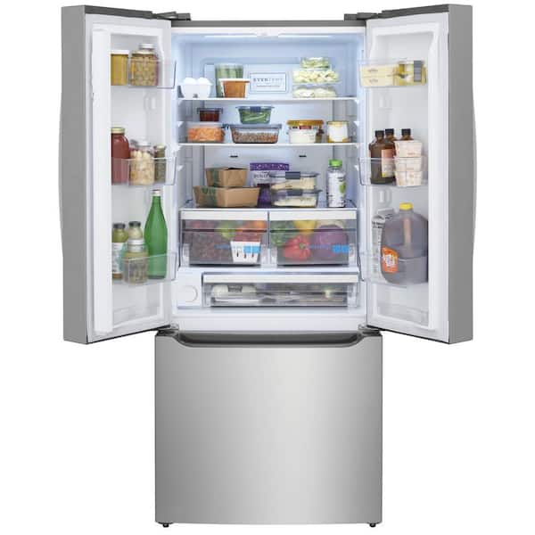Frigidaire - Gallery 30 in. 20 cu. ft. Standard Depth French Door Refrigerator in Stainless Steel with Internal Water Dispenser