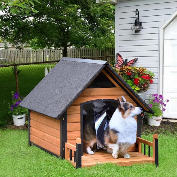 aivituvin Insulated Outdoor Dog House with Liner Inside Waterproof Roof  AIR74-IN - The Home Depot