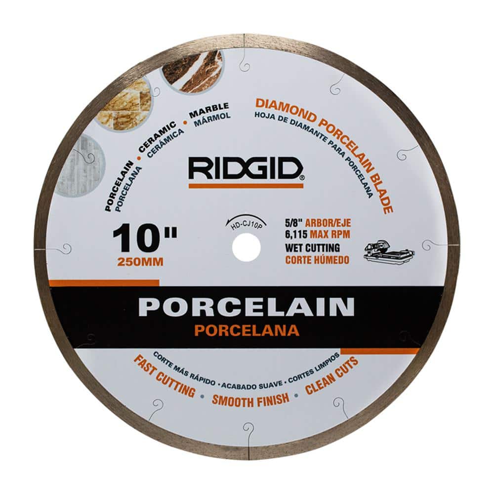 RIDGID 10 in. Premium Tile Diamond Blade HD CJ10P The Home Depot