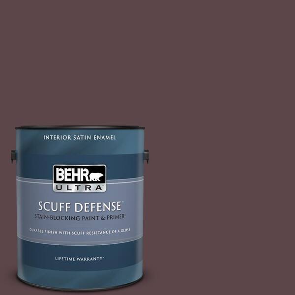 BEHR ULTRA 1 gal. Home Decorators Collection #HDC-CL-07 Dark Berry Extra Durable Satin Enamel Interior Paint & Primer