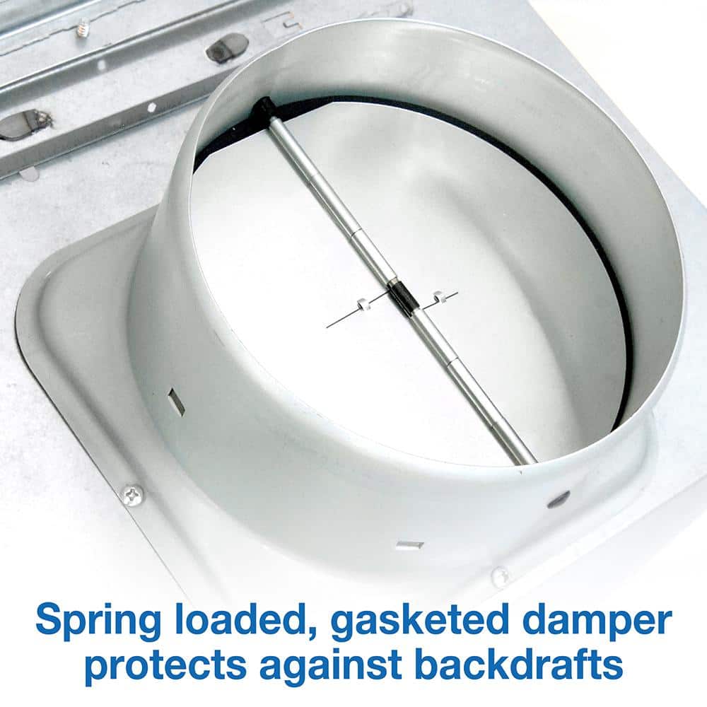 White Energy Star Ceiling Mounted LED Exhaust Fan