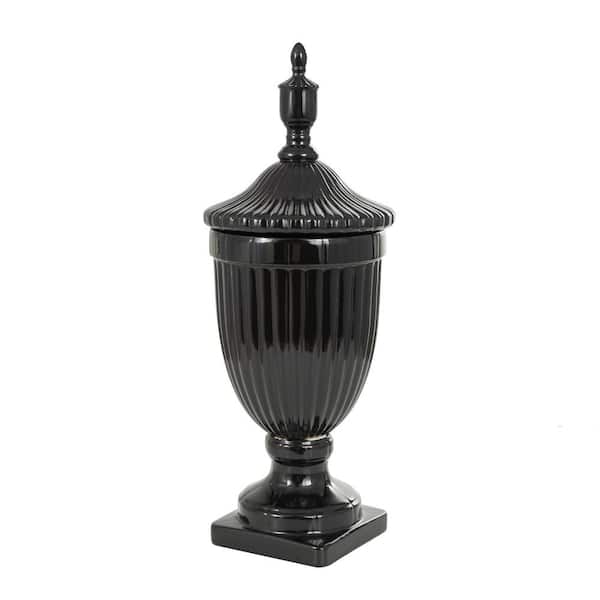 Litton Lane Ceramic Decorative Jars in Black