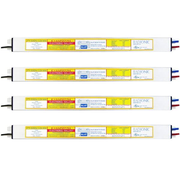 Radionic Hi Tech 54-Watt 1-Lamp T5 High Power Factor Electronic Replacement Ballast (4-Pack)