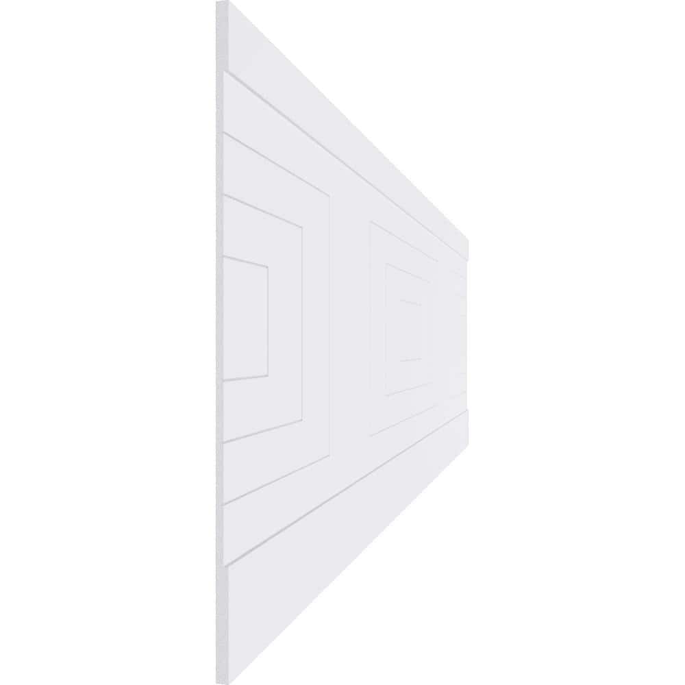 White Smooth PVC Mid Century Modern Wainscot Paneling Kit