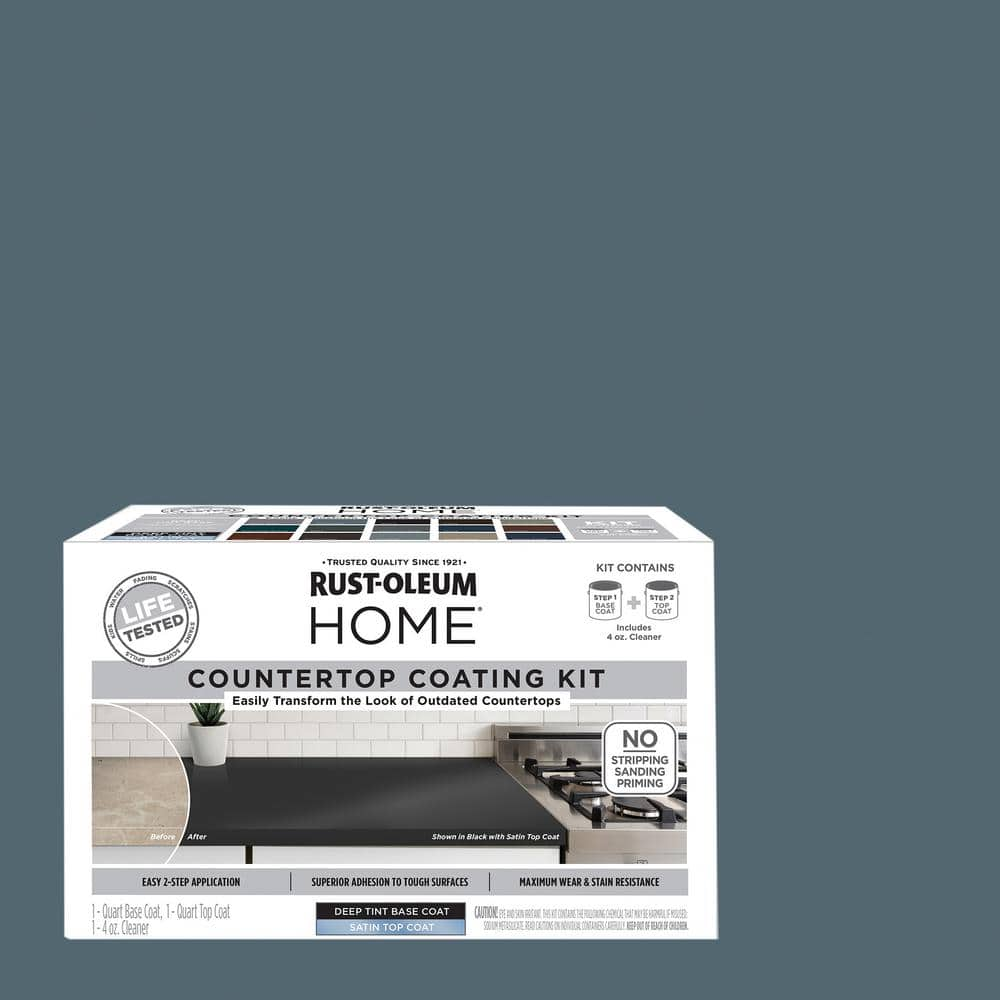 Rust-Oleum Home 1 qt. Gunmetal Satin Interior Countertop Paint Kit