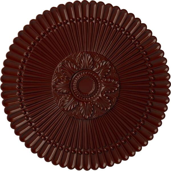 Ekena Millwork 30" x 1-1/4" Nexus Urethane Ceiling Medallion (Fits Canopies up to 2-3/4"), Brushed Mahogany