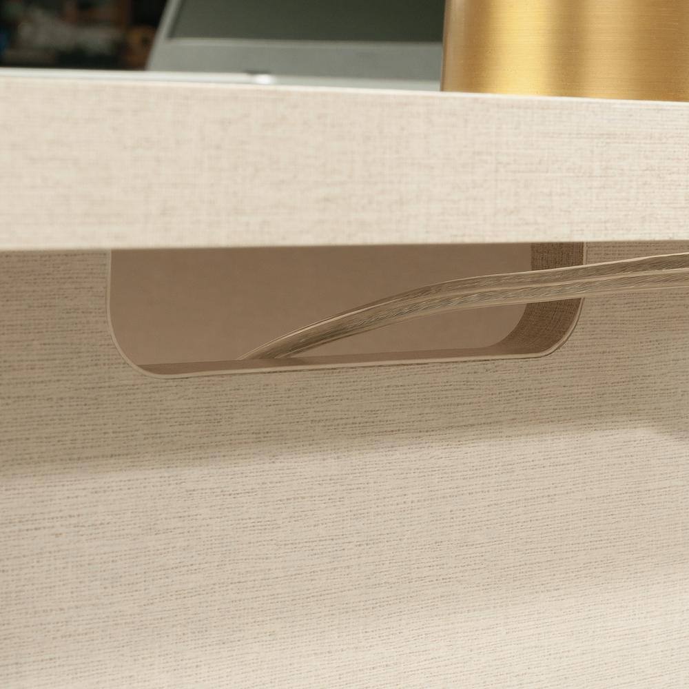 White Wood L-Shaped Corner Desk with Drawer and Filing Cabinet