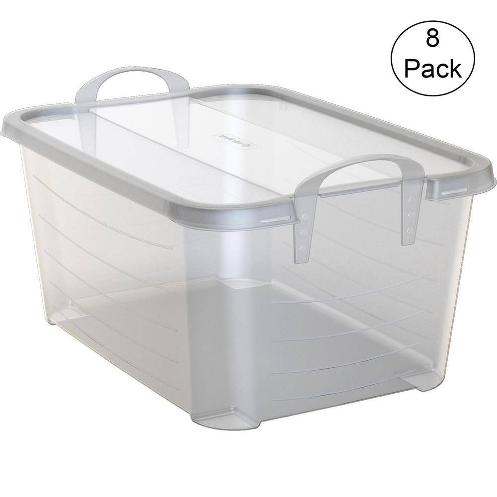 Clear Stackable Closet Organization and Storage Box, 55 Qt. (8-Pack) price history on PriceWatchPro