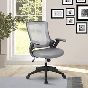 Gray Mid-Back Mesh Executive Chair with Height Adjustable Arms