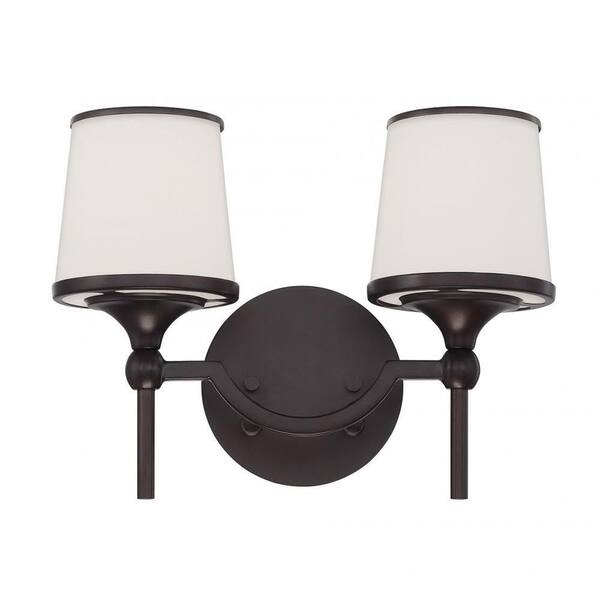 Filament Design Mcdermott 2-Light English Bronze Bath Vanity Light