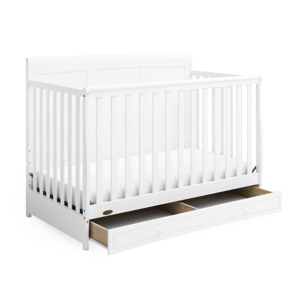 Graco Asheville White 4-in-1 Convertible Crib with Drawer -  04586-711