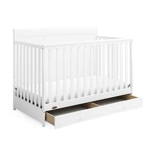 Asheville White 4-in-1 Convertible Crib with Drawer