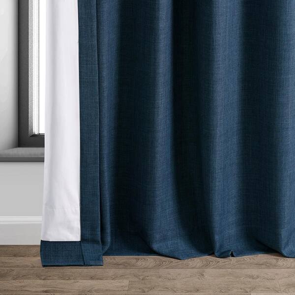 55 in 140 cm Wide Linen Blackout Lining Curtain with Multi