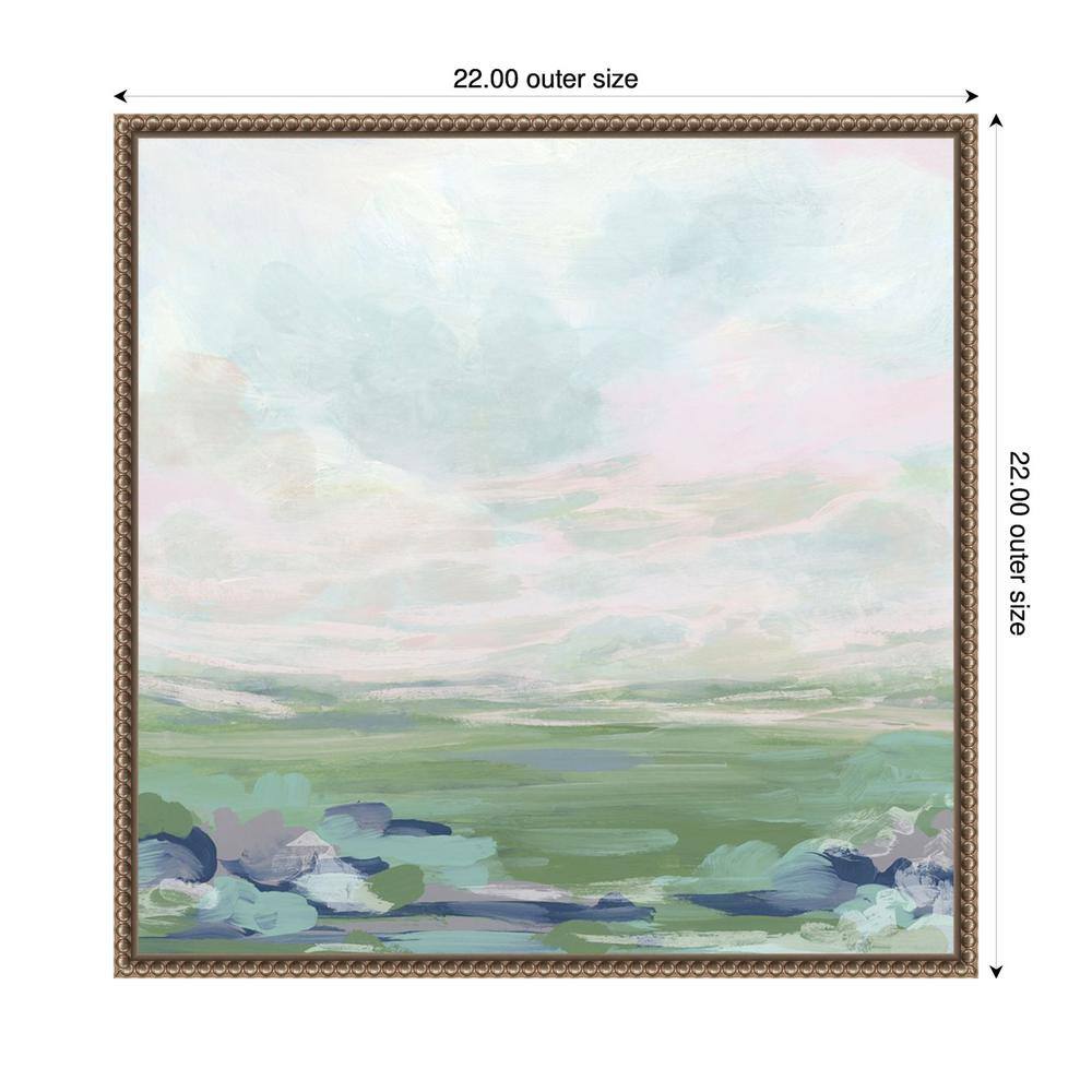 Lavender Scape I Abstract Canvas Print with Bronze Frame