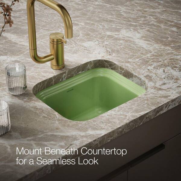 KOHLER Northland Cast Iron 15 in. Undermount Bar Sink in Fresh