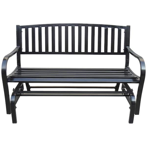 Metal patio store glider bench