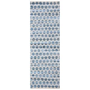 Montauk Blue 2 ft. x 7 ft. Abstract Multi-Hexagonal Runner Rug