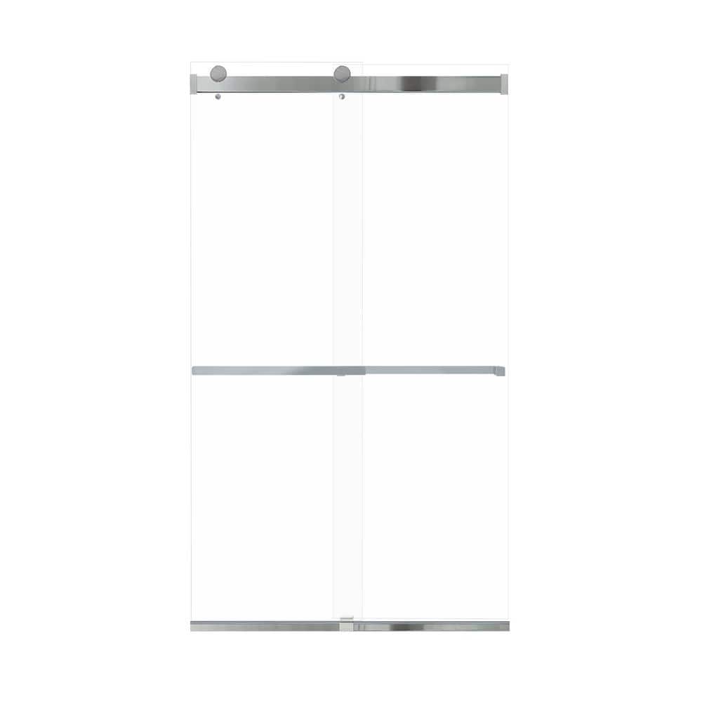 Brianna 48" x 80" Frameless Sliding Shower Door in Polished Chrome
