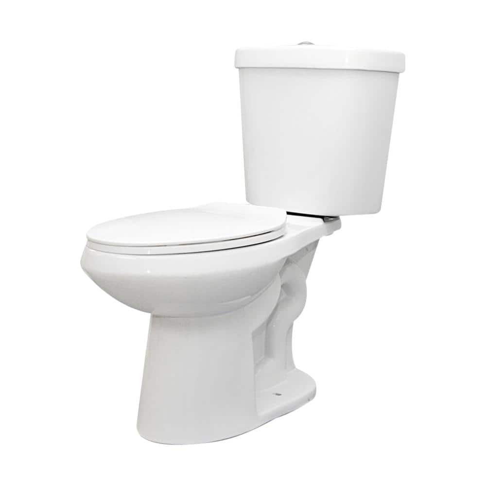 12 in. Rough In 2-Piece 1.0 GPF/1.28 GPF Dual Flush Elongated Toilet in White, Seat Included price history on PriceWatchPro