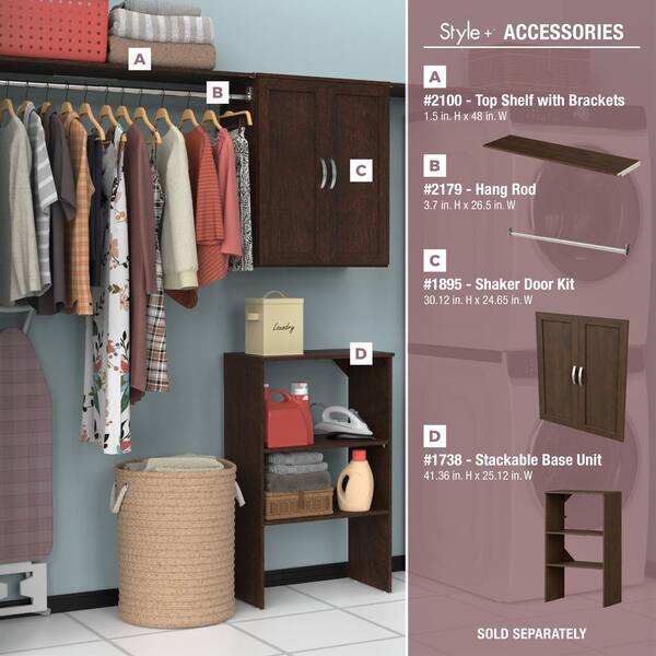 ClosetMaid Impressions Chocolate 48 in Top Shelf Kit