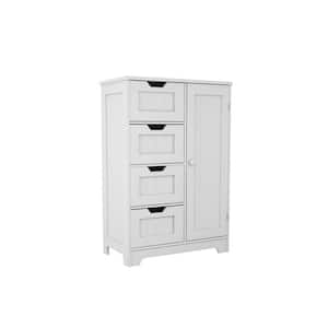 11.81 in. W x 22.50 in. D x 32.68 in. H Bathroom Storage Wall Cabinet in White