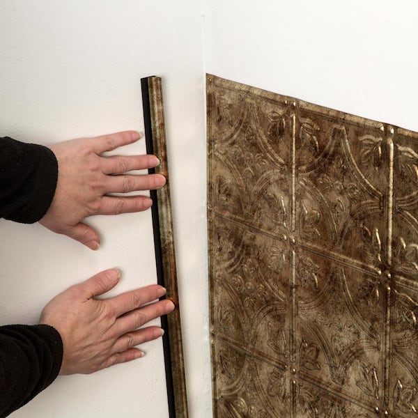 Fasade® 4' PVC Bermuda Bronze Inside Corner Trim - 5 Pack
