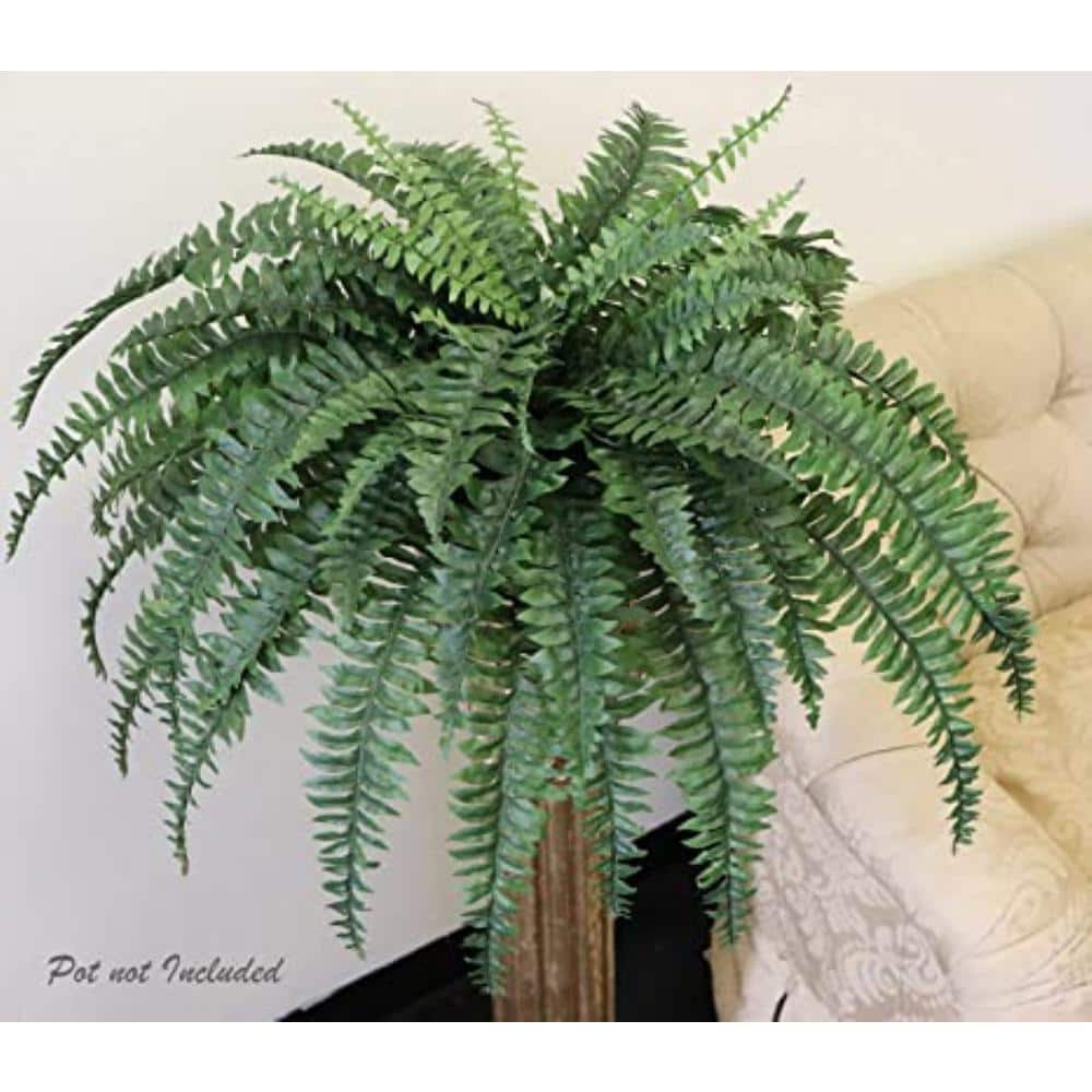 48" Green Silk Fern Topiary for Tabletop Outdoor Decor