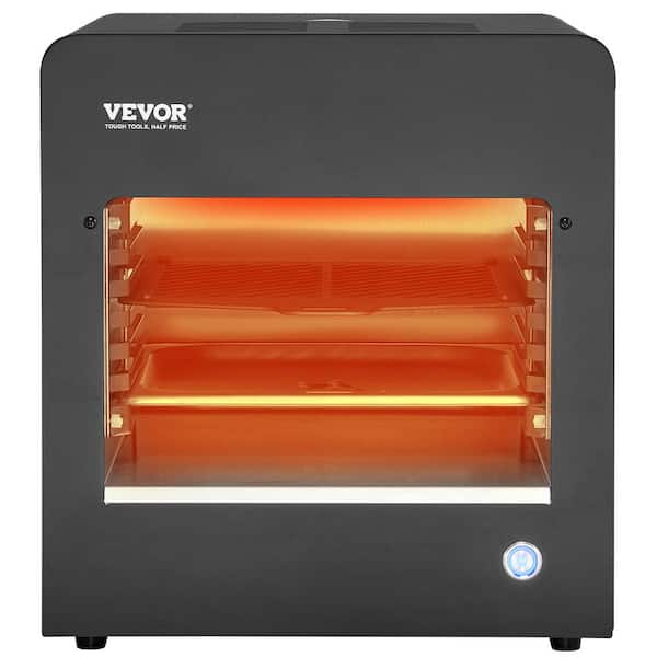 VEVOR Electric Steak Grill, Portable Electric Grill in Black 1800W Smokeless Infrared 1450°F Stainless Steel Adjustable Rack