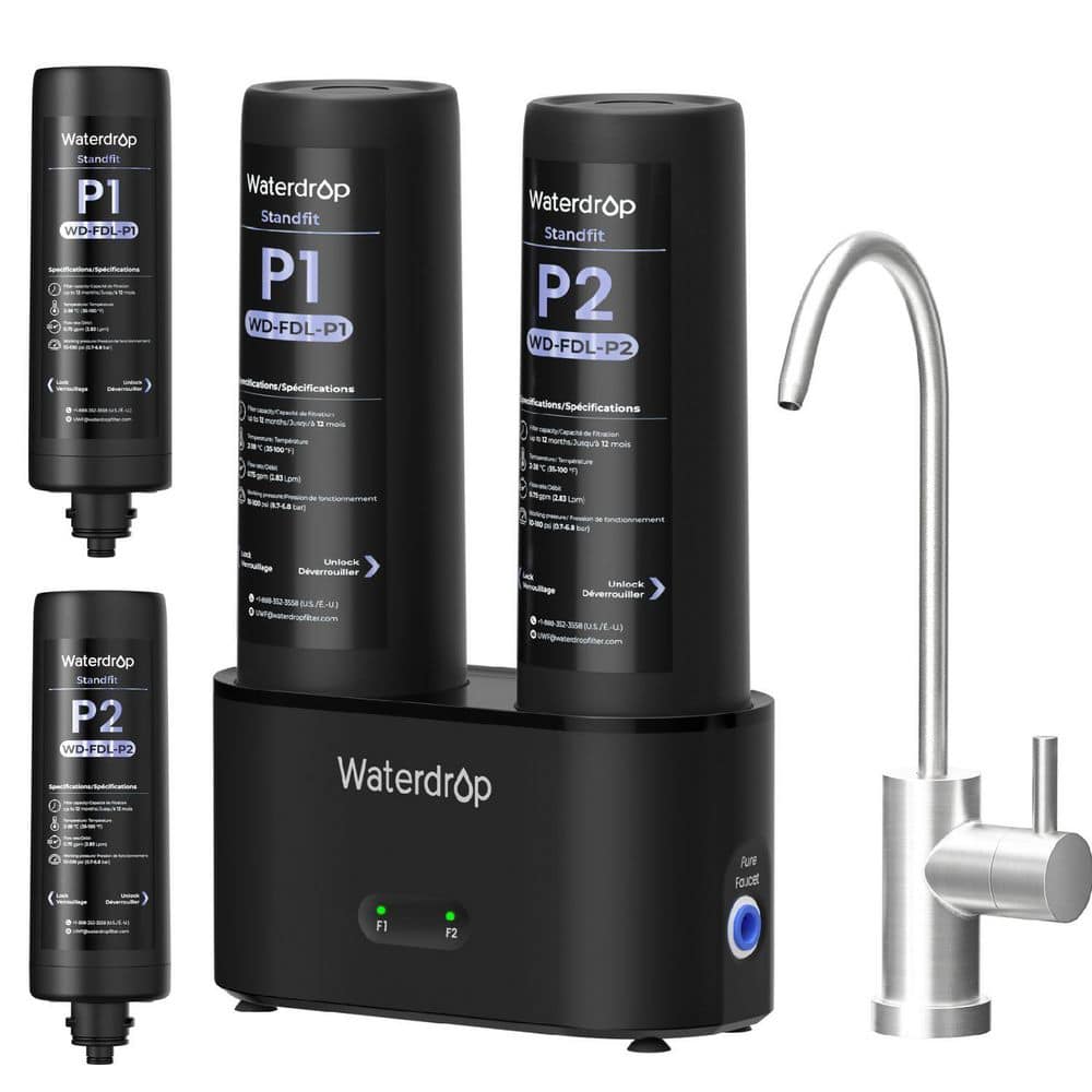 DLG-P 2-Stage Under Sink Water Filtration System with Dedicated Faucet, Extra P1 and P2 Filters price history on PriceWatchPro