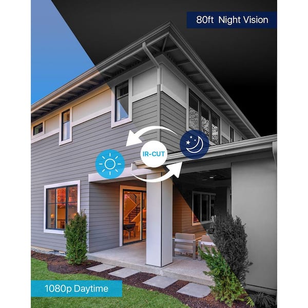 16-Channel 3K-Lite 4TB hard drive DVR Home Security Camera System with 16 Wired 1080p Full HD Outdoor Dome Cameras,Black