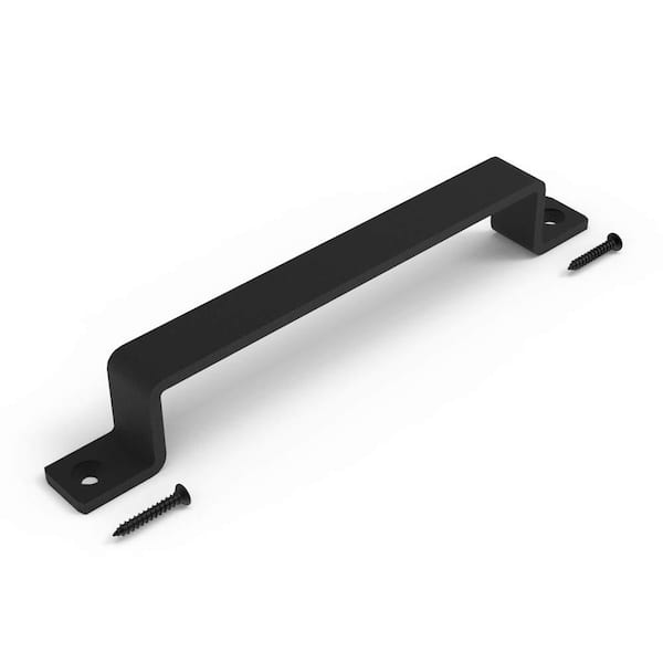 Movisa 10 in. Matte Black Sliding Barn Door Handle