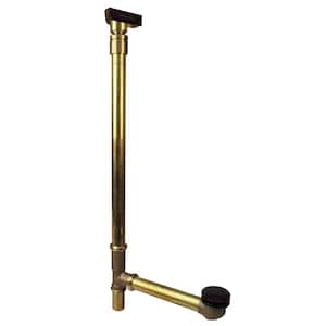 29 in. Linear Tip-Toe Drain Bath Waste and Overflow with Ball Joint, Oil Rubbed Bronze