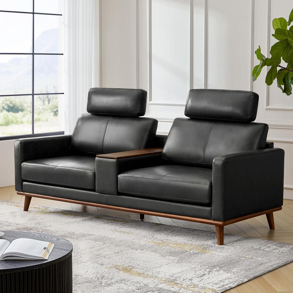 JAYDEN CREATION Estefan Charcoal 89 in. Wide Mid-century