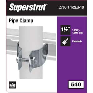 1-1/2 in. Universal Strut Pipe Clamp - Silver Galvanized