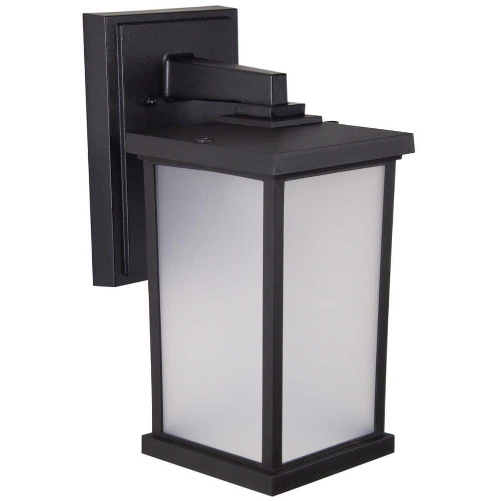 Artisan Large Square 14.40 in. Black Composite Outdoor Hardwired Lantern Sconce with Frosted Diffuser 3000K LED price history on PriceWatchPro