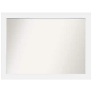 Corvino White 43 in. x 32 in. Non-Beveled Classic Rectangle Wood Framed Wall Mirror in White