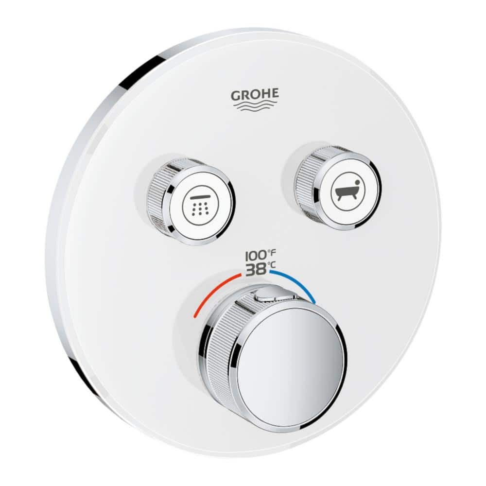 GROHE Grohtherm Smart Control Dual Function Thermostatic Trim with Control Module in Moon White -  29160LS0