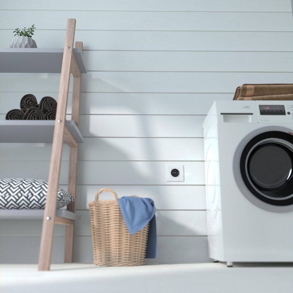 X Series Matte White 1-Gang Dryer/Range Outlet Wall Plate