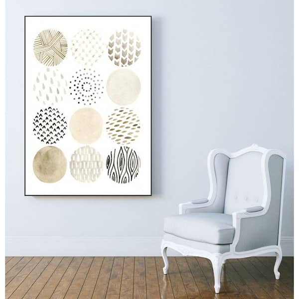 Unbranded 30 in. x 40 in. "Neutral Pattern Play I" by June Erica Vess Framed Wall Art