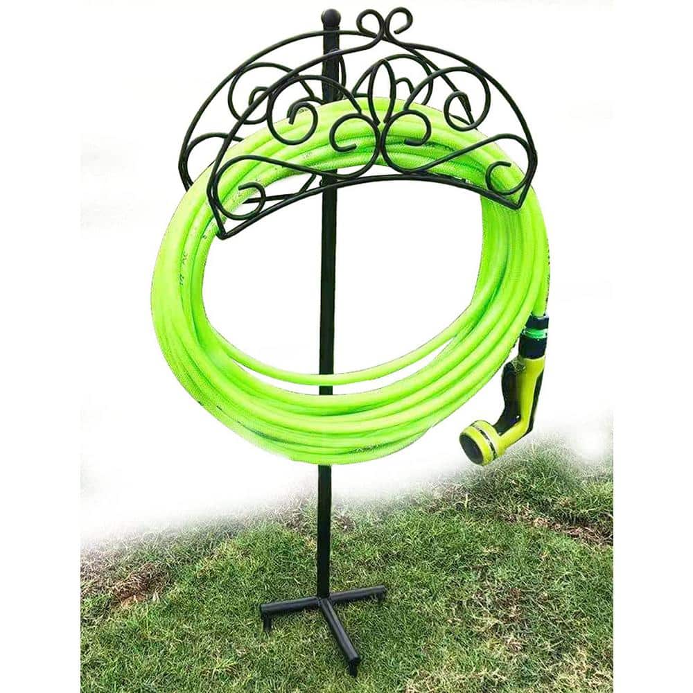 Garden Hose Holder Hanger Detachable Metal Sturdy Water Hose Storage Stand 