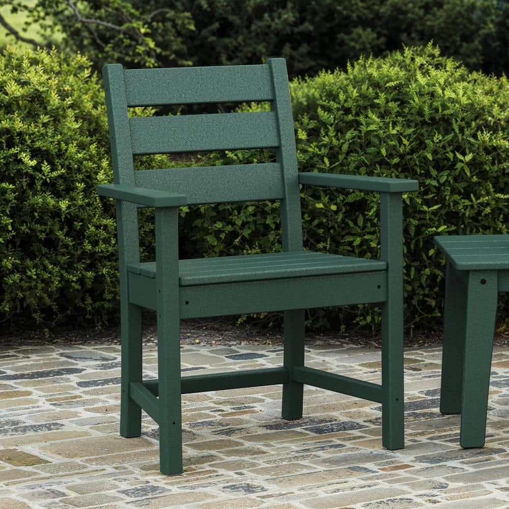 Grant Park Greeen Outdoor Plastic Dining Arm Chair, Pack of 2 price history on PriceWatchPro