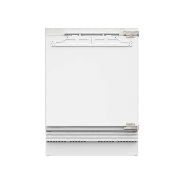 24 in. 4.77 cu. ft. Built-in Panel Ready Freezerless Refrigerator Counter Depth in White w/ 4 Glass Shelves Frost Free