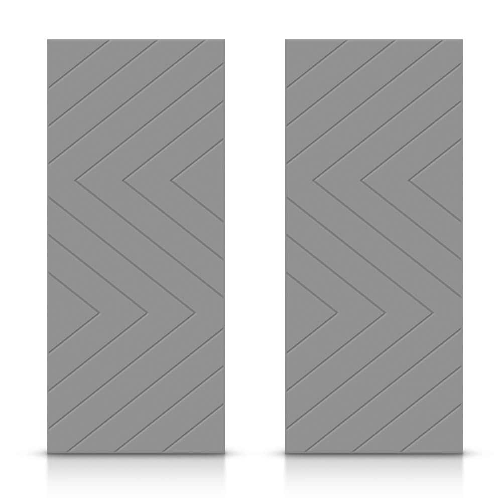 48 in. x 84 in. Hollow Core Light Gray Painted Composite MDF Interior Double Closet Sliding Doors price history on PriceWatchPro
