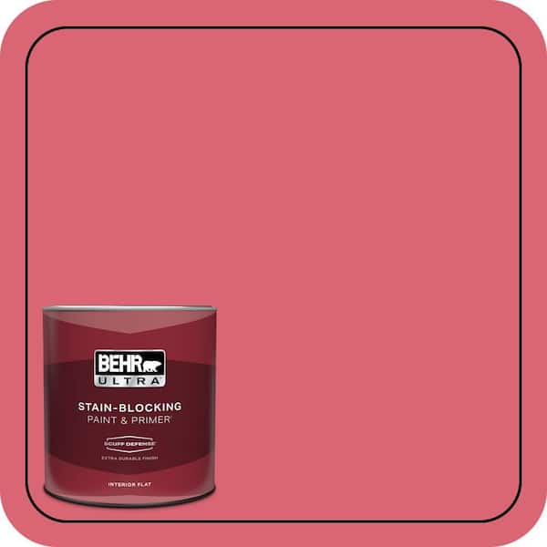 BEHR ULTRA 1 qt. #P150-5A Strawberry Taffy Extra Durable Flat Interior Paint and Primer